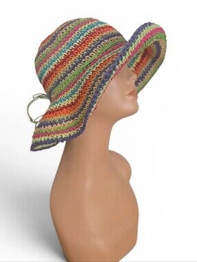 Jacobson Hat Original Crochet Raffia Sun Hat OSFA